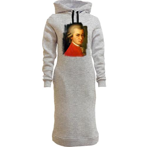 Женская толстовка-платье с Вольфгангом Амадеем Моцартом