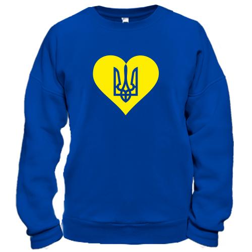 Світшот з гербом України в серце