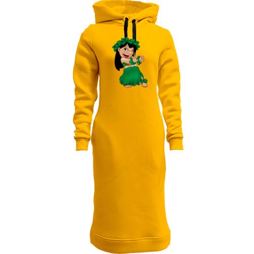 Женская толстовка-платье с Лилой в лиственном наряде