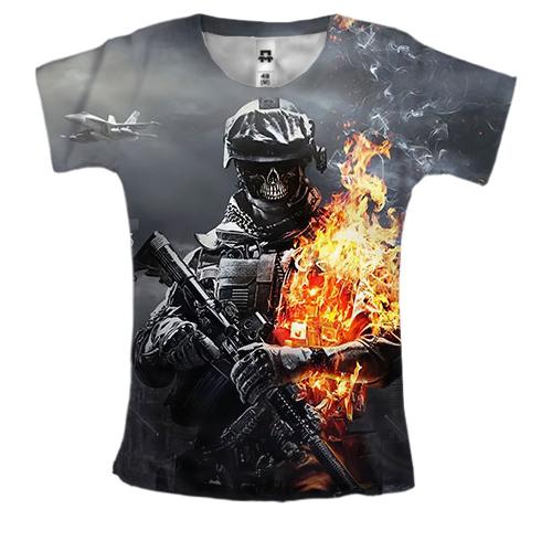 Женская 3D футболка Battlefield V