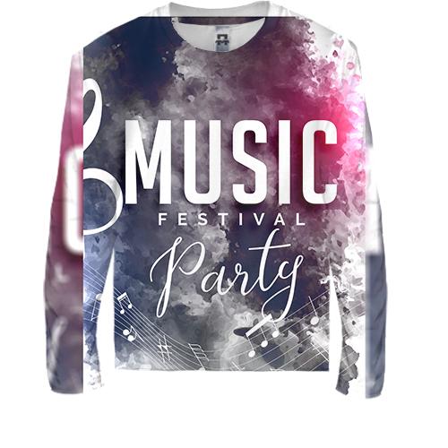 Дитячий 3D лонгслів Music festival party