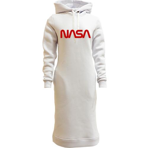 Женская толстовка-платье NASA Worm logo