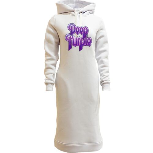 Жіночі толстовки-плаття Deep Purple (фіолетовий логотип)