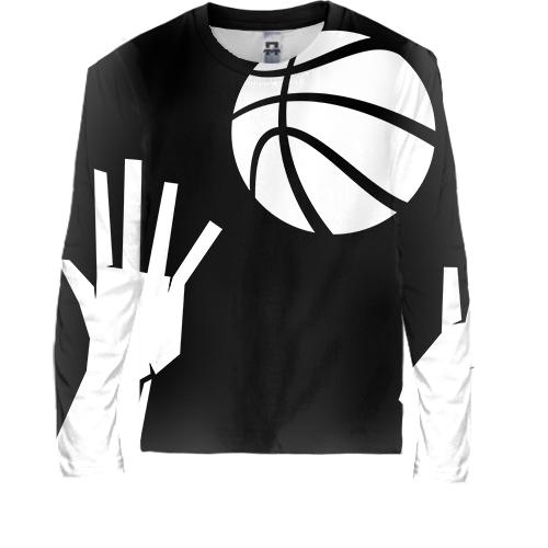 Детский 3D лонгслив Basketball hand