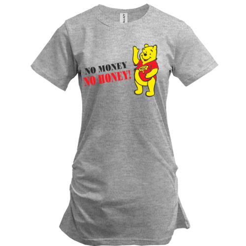 Подовжена футболка No money - no honey (2)