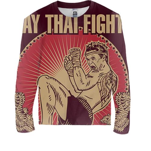 Дитячий 3D лонгслів Muay Thai fighter
