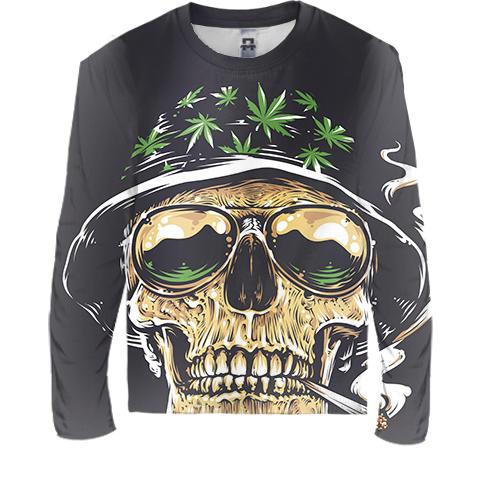Детский 3D лонгслив Rasta Skull