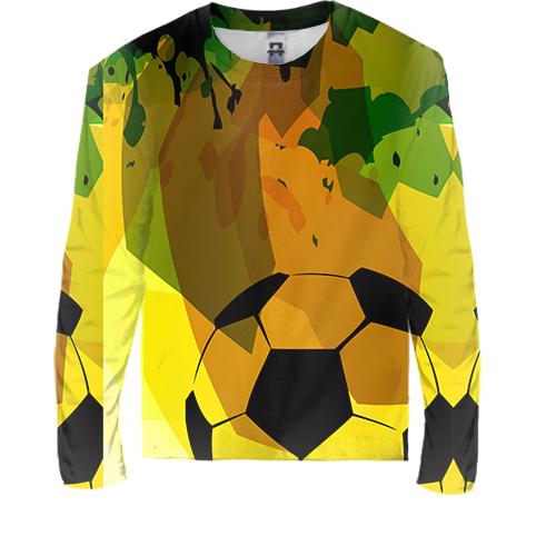 Детский 3D лонгслив Football Yellow