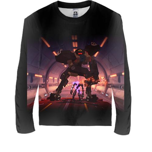 Детский 3D лонгслив Большой и маленький робот