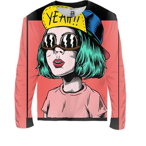 Дитячий 3D лонгслів Be different Yeah!!