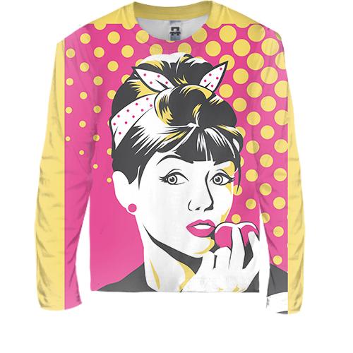 Дитячий 3D лонгслів Lovely girl Pop art