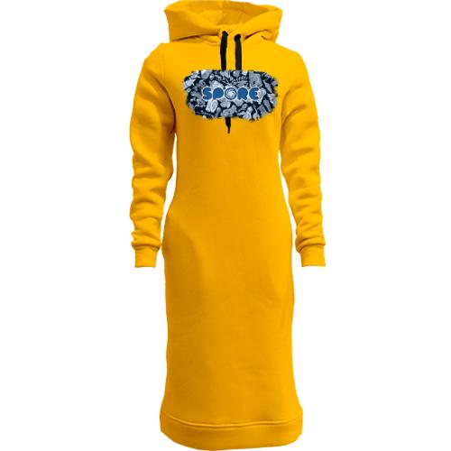 Женская толстовка-платье с обложкой игры Spore