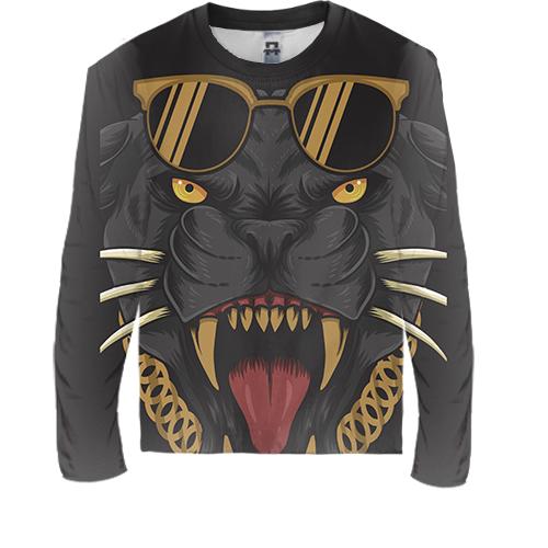 Детский 3D лонгслив Cougar with glasses