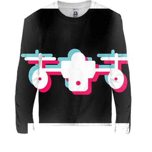 Дитячий 3D лонгслів Drone anaglyph