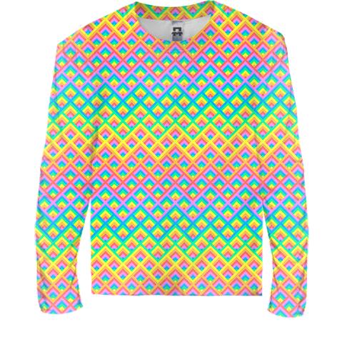 Детский 3D лонгслив Rainbow pattern