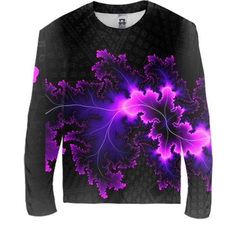 Детский 3D лонгслив Abstraction neon