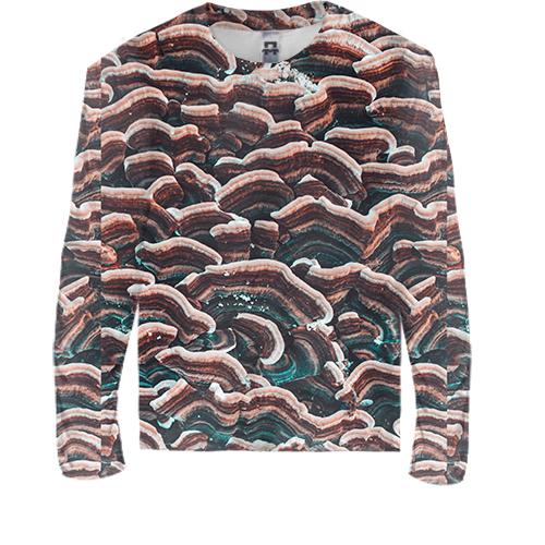 Детский 3D лонгслив Mushrooms pattern