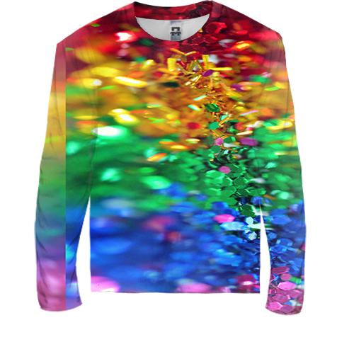 Детский 3D лонгслив Rainbow sequins