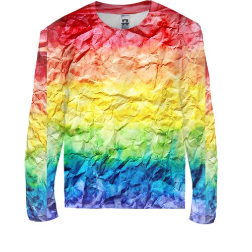 Детский 3D лонгслив Rainbow abstraction 4