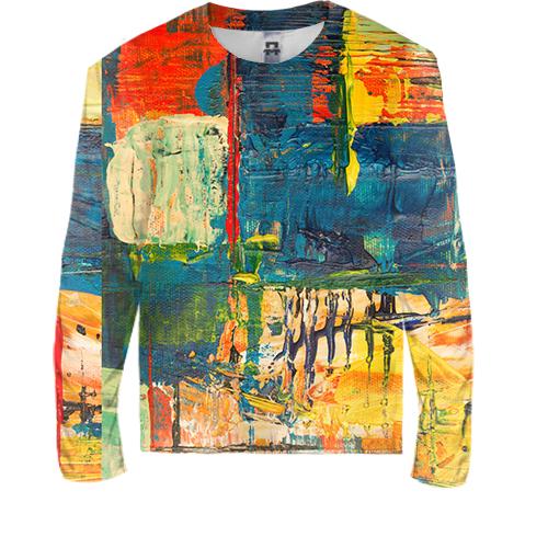 Детский 3D лонгслив Multicolor abstraction 7