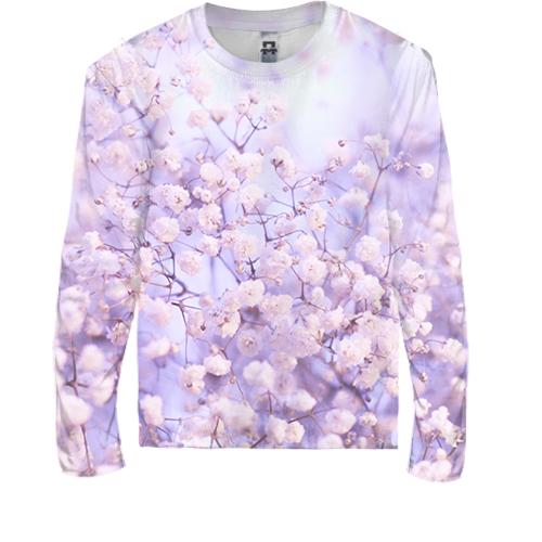 Дитячий 3D лонгслів Cute pink flowers