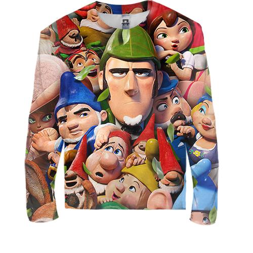 Дитячий 3D лонгслів Sherlock Gnomes