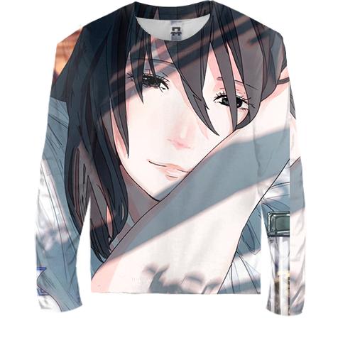 Детский 3D лонгслив Anime girl