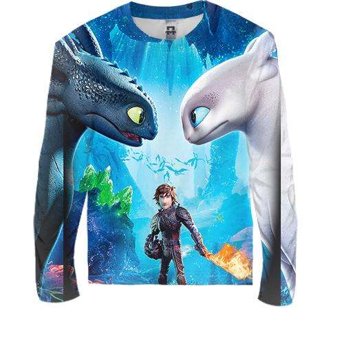 Детский 3D лонгслив How to Train Your Dragon: The Hidden World
