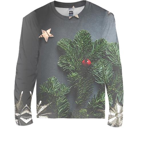 Дитячий 3D лонгслів Christmas tree branch