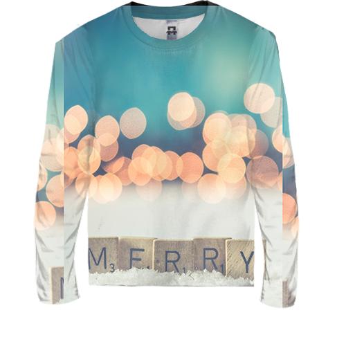 Дитячий 3D лонгслів Merry xmas