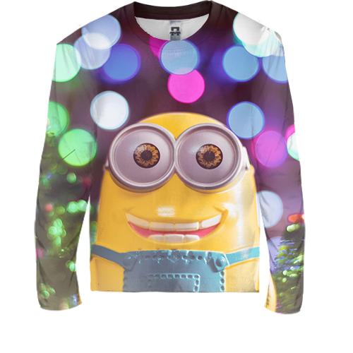 Дитячий 3D лонгслів New year minion