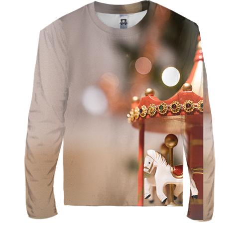 Дитячий 3D лонгслів Christmas carousel