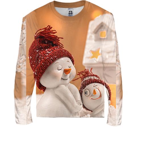 Детский 3D лонгслив Christmas toy snowman