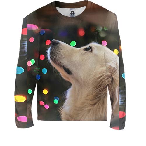 Дитячий 3D лонгслів New year dog