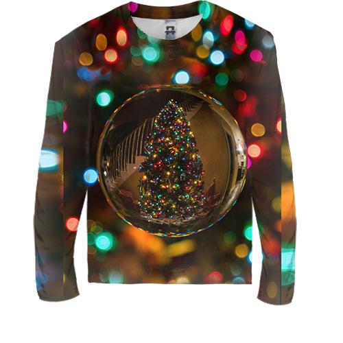 Детский 3D лонгслив Ball with Christmas tree 2
