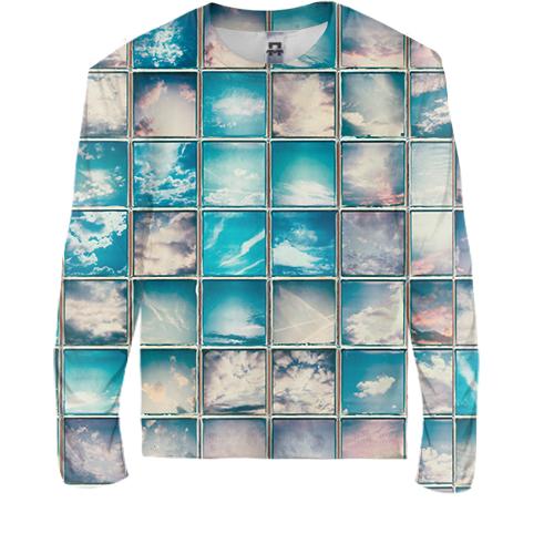 Детский 3D лонгслив Glass squares