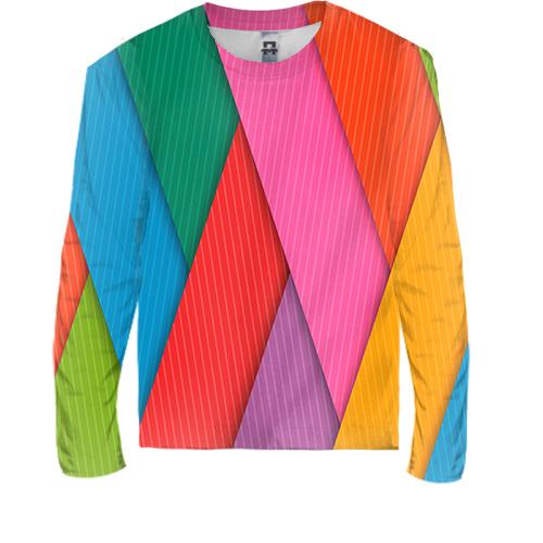 Детский 3D лонгслив Colorful stripes