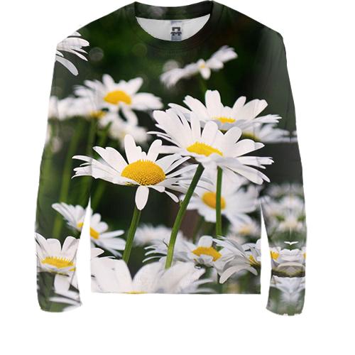 Детский 3D лонгслив Chamomile pattern