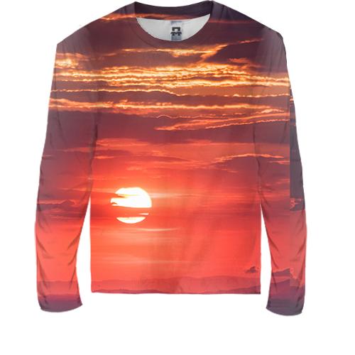 Дитячий 3D лонгслів Red sunset