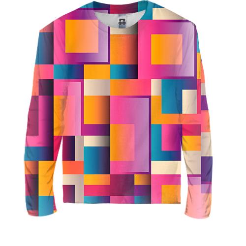 Дитячий 3D лонгслів Colored squares