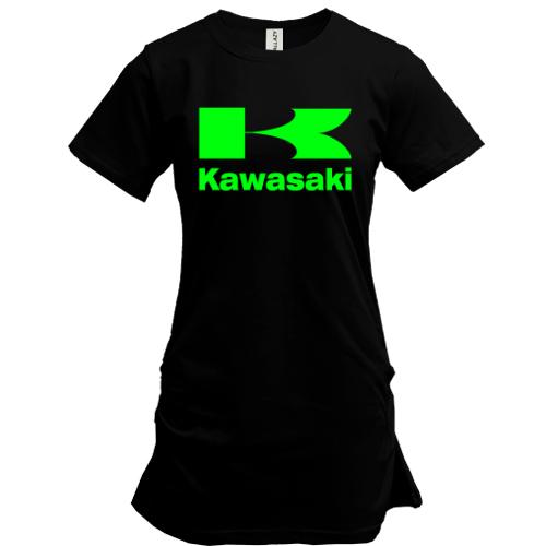 Подовжена футболка з лого Kawasaki