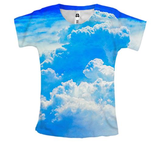 Женская 3D футболка Облака