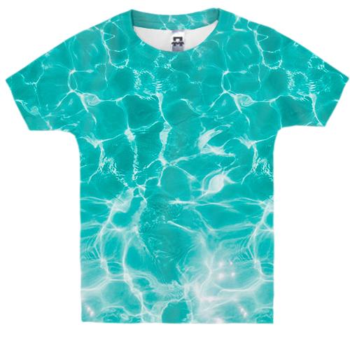 Детская 3D футболка Морская вода