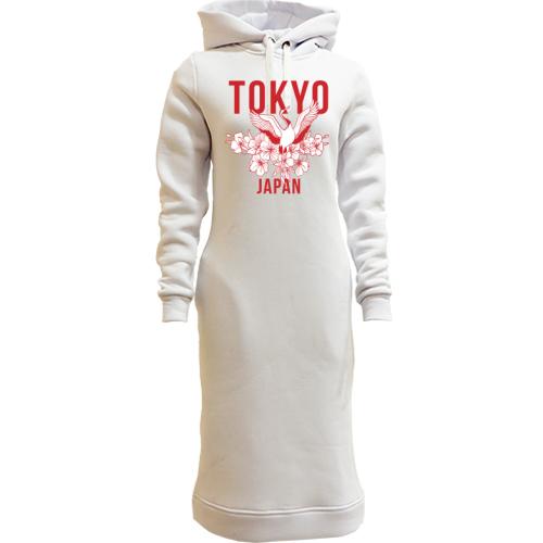Женская толстовка-платье Tokyo Japan