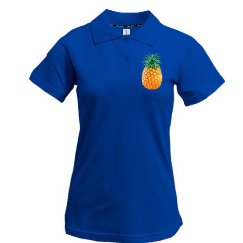 Жіноча футболка-поло з ананасом