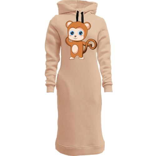 Жіночі толстовки-плаття Cute Baby Monkey