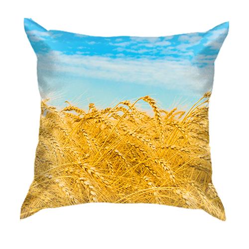 3D подушка с пшеничным полем