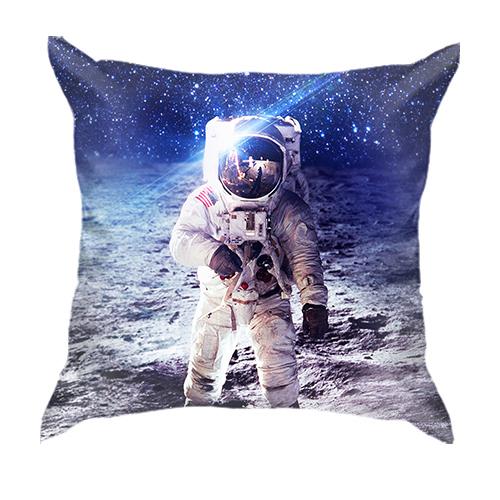 3D подушка с космонавтом на луне
