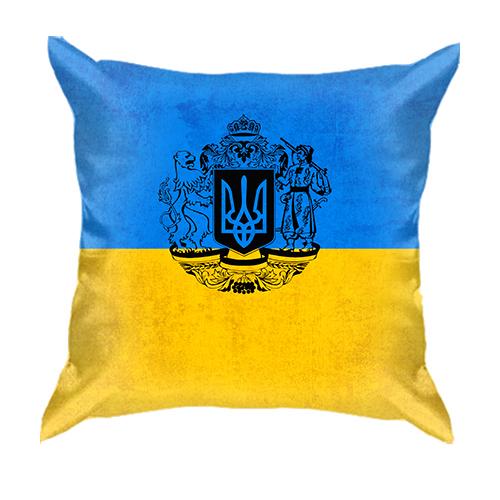 3D подушка с большим Гербом Украины