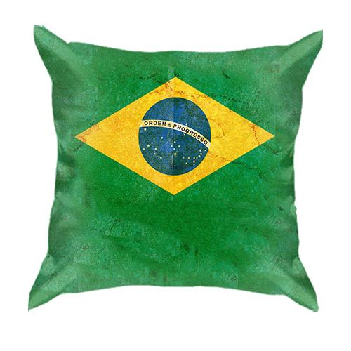 3D подушка с флагом Бразилии